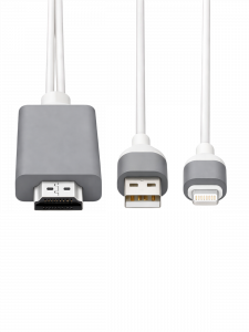 Орбита OT-AVW49 кабель (штекер HDMI - штекер LIGHTNING) 2м